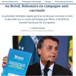 Le Figaro diz que campanha antivacina de Bolsonaro é “única nas democracias”