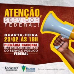PLENÁRIA NACIONAL DAS ENTIDADES DOS SPFS SERÁ NESTA QUARTA, 23 DE FEVEREIRO. ASSISTA AO VIVO!