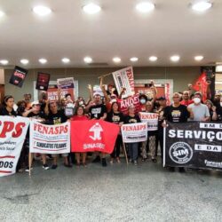 FENASPS E ENTIDADES DO FONASEFE ABREM SEMANA DECISIVA PARA OS SPFS COM ATO NO AEROPORTO DE BRASÍLIA
