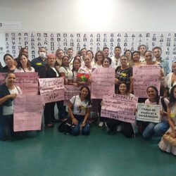 Enfermeiros protestam na Câmara por rapidez na aprovação de custeio do piso da categoria