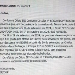 URGENTE! INSS publica novo ofício circular para descontar salários de servidores em greve