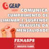 GEAP COMUNICA CUMPRIMENTO DE LIMINAR E SUSPENDE REAJUSTE DA MENSALIDADE